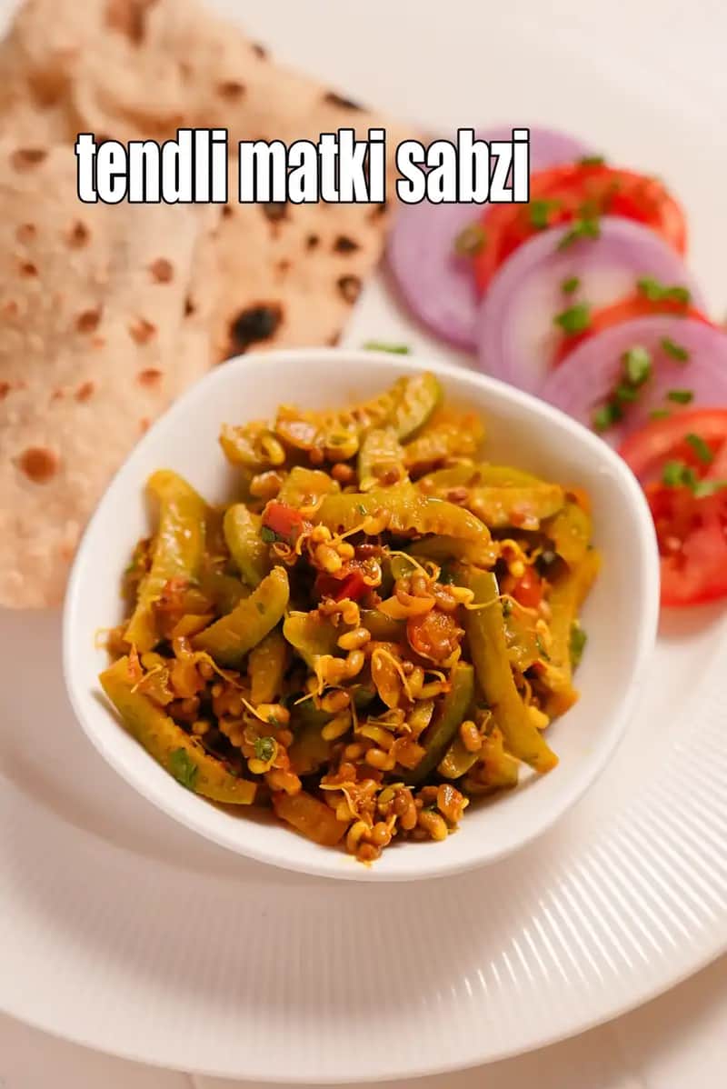 Tendli Matki Sabzi Recipe (Ivy Gourd Vegetable)
