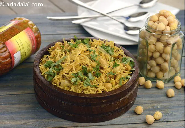 Achari Chana Pulao, Pickled Kabuli Chana Pulao