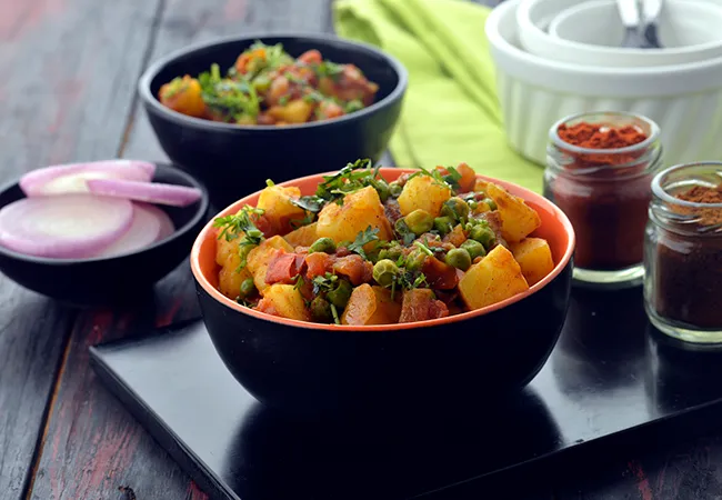  Aloo Mutter Korma, Punjabi Aloo Matar Korma