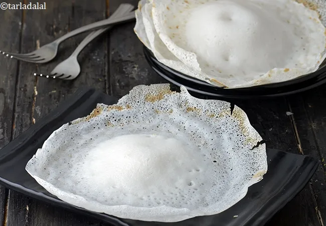 प्पम रेसिपी | केरला स्टाइल अप्पम | केरल अप्पम | राइस एंड कोकोनट पैनकेक | Appam, Appam Kerala Recipe