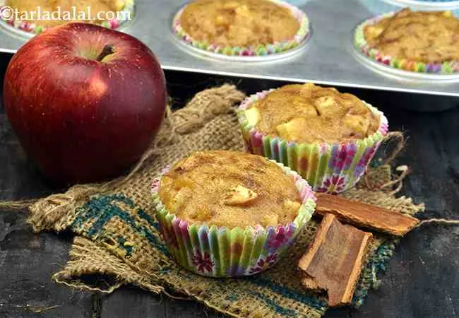  Apple Cinnamon Muffins, Eggless Apple Cinnamon Muffins