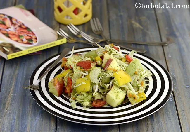 Apple and Lettuce Salad with Melon Dressing ( Iron Rich Recipe )