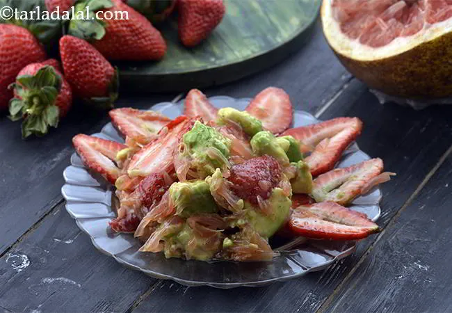 Avocado Grapefruit and Strawberry Salad