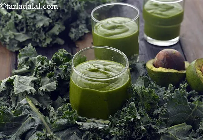 Avocado Kale and Mango Pulp Smoothie