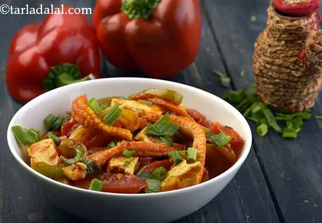 Baby Corn and Paneer Jalfrazie