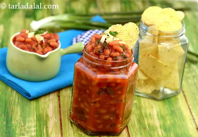 Baked Beans and Spring Onion Dip