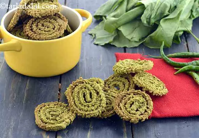 Baked Palak Jowar Murukku