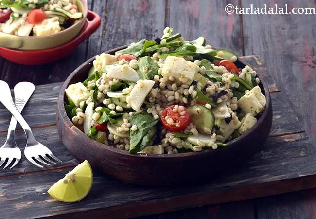  Barley Feta and Spinach Salad, Healthy Salad
