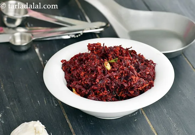 Beetroot and Coconut Sabzi, South Indian Sabzi