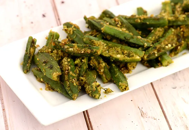  Bhinda Sambhariya ( Gujarati Recipe)