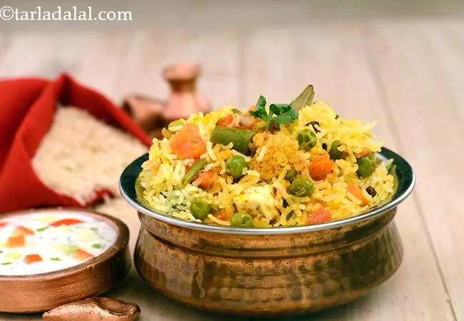 बिरयानी, वेज हैदराबादी बिरयानी | Biryani, Veg Hyderabadi Biryani