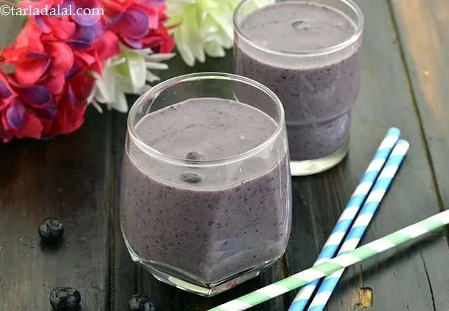 Blueberry Avocado Vegan Smoothie, Healthy Breakfast