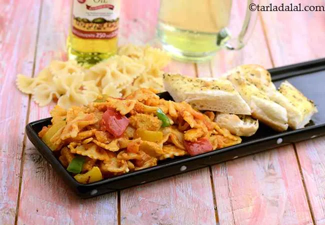 Bow Pasta with Curried Vegetables