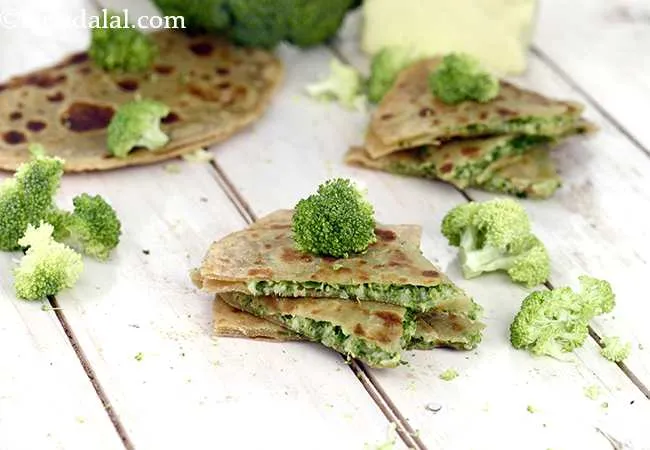 Broccoli and Cheese Parathas