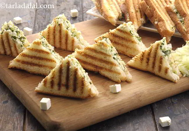 Cabbage and Paneer Grilled Sandwich