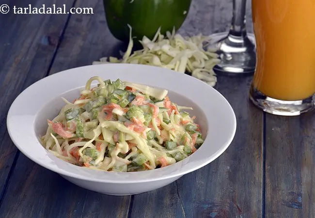 Carrot and Cabbage Salad in Orange Dressing