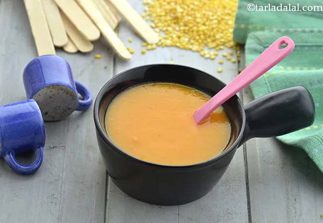Carrot and Moong Dal Soup for Babies and Toddlers