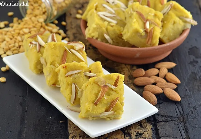 Chana Dal Barfi, Healthy Indian Sweet