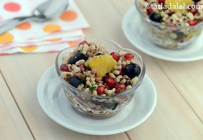 Chatpata Chawli and Fruit Salad