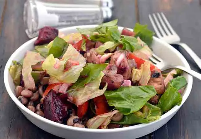 Chawli, Paneer and Veg Healthy Lunch Salad