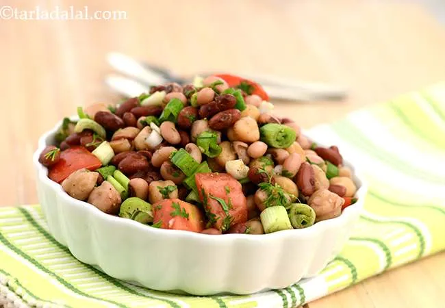 Chawli, Rajma and Chick Pea Healthy Salad