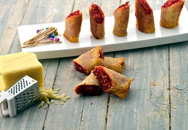 Cheese Carrot and Beetroot Rolls