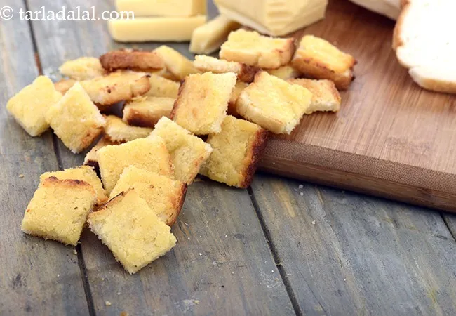 Cheese Croutons, Baked Cheese Croutons For Soups and Salads Recipes