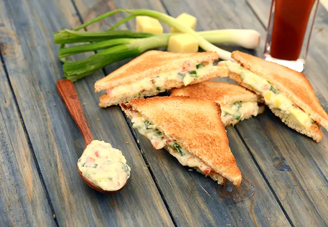  Cheese and Spring Onion Sandwich