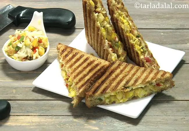 Cheesy Corn Grilled Sandwich
