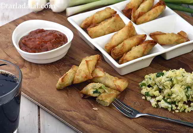 Cheesy Spring Onion Cigars