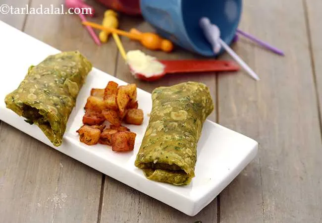 Cheesy Thepla Potato Wrap ( Tiffin Treats)