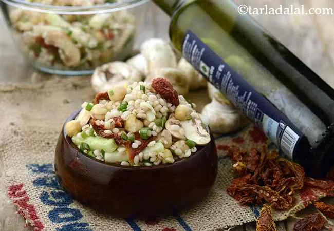  Chick Pea, Mushroom and Barley Salad with Balsamic Dressing