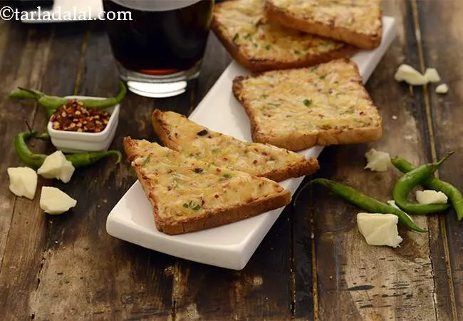 Chilli Cheese Toast, Baked Chilli Cheese Toast