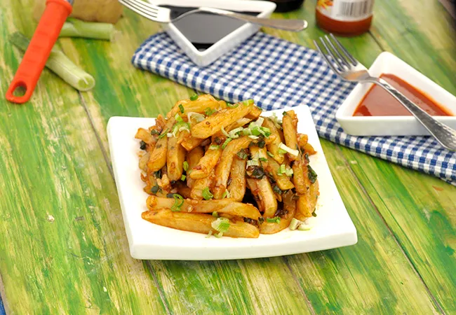  Chilli Potato, Indian Restaurant Style, Chinese Chilli Potatoes