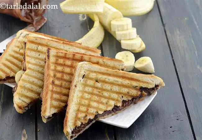  Chocolate Banana Grilled Sandwich