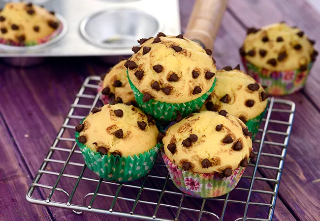  Chocolate Chip and Mango Muffin ( Tiffin Recipe)