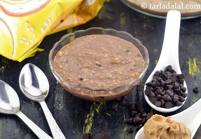 chocolate oatmeal recipe | healthy chocolate oats | 5 minute chocolate oatmeal | Indian style chocolate oatmeal |