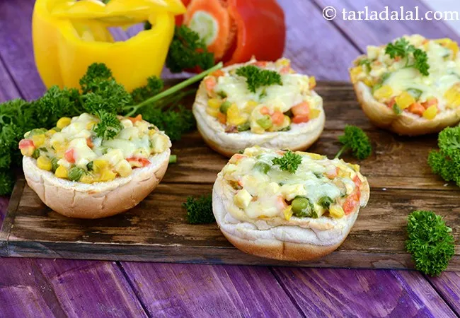 Chunky Cheese and Vegetable Open Burge