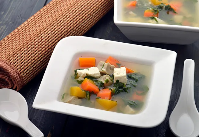 Clear Soup with Mixed Vegetables, Heart Friendly
