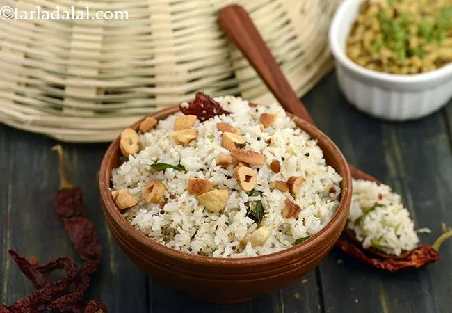  Coconut Rice, South Indian Coconut Rice
