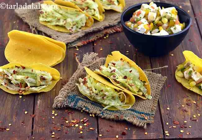  Corn and Cottage Cheese Tacos, Mexican Snack