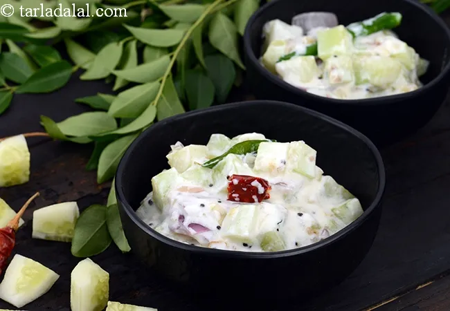 Cucumber Pachadi, South Indian Cucumber Raita