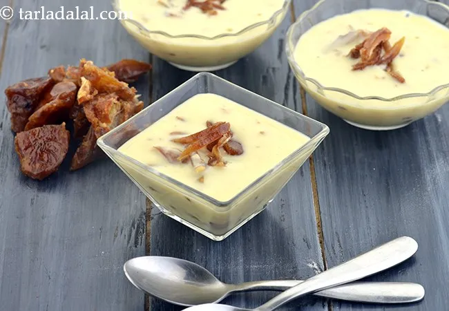 Date and Custard Dessert, Eggless