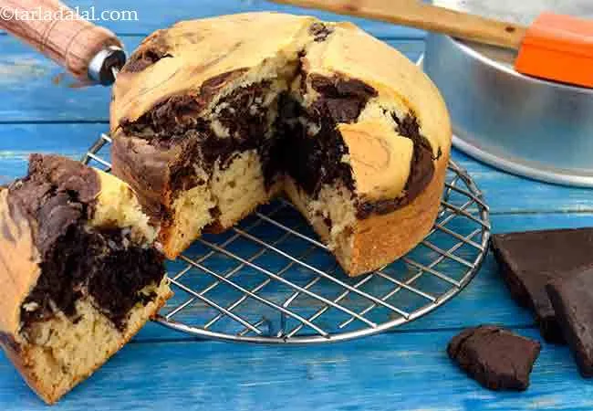 Eggless Marble Cake, Marble Cake