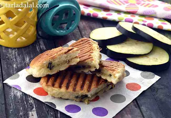 Eggplant and Mozzarella Panini