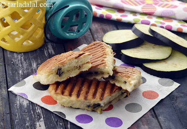 Eggplant and Mozzarella Panini