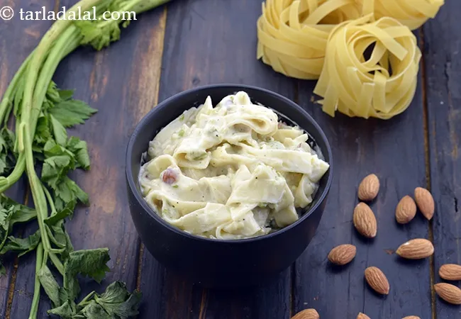 Fettuccine in Celery Almond Sauce