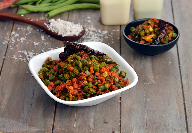  French Beans and Carrot Thoran, Kerala Dry Sabzi