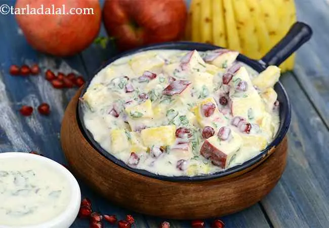 Fresh Fruit Raita ( Calcium Rich Recipe )
