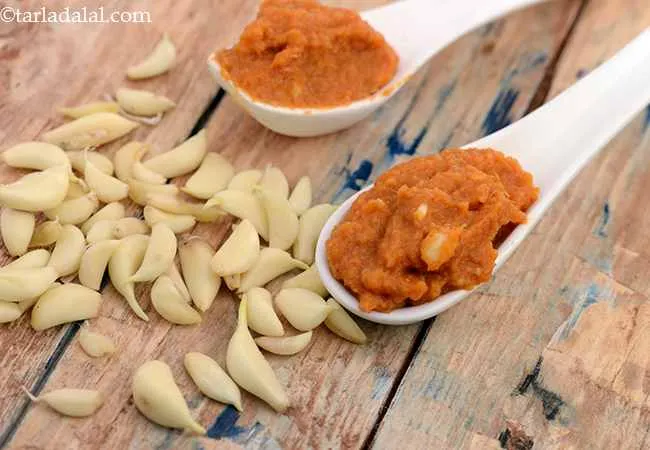  Fresh Garlic Chutney ( Low Calorie Healthy Cooking )